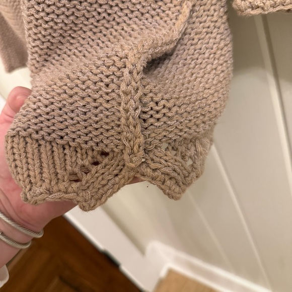 Easel Women's Sweater in Soft Taupe, Oversized Fit - Picture 7 of 9